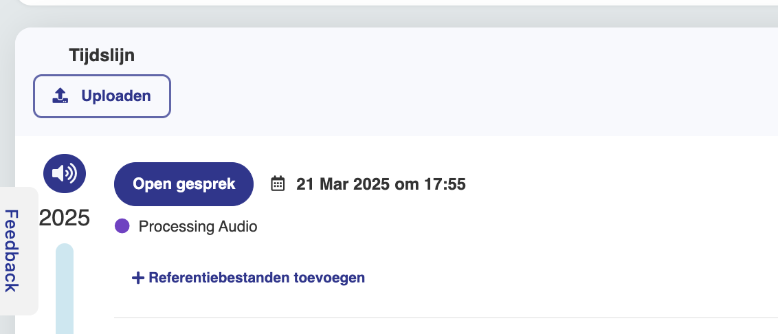 Audiobestanden overzicht