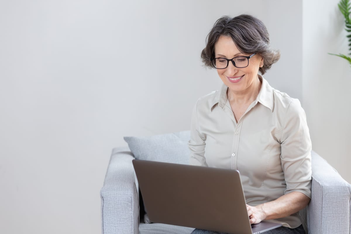 Therapeut met computer