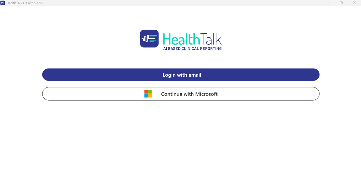 HealthTalk Desktop App - Setup & Quick Start Guide